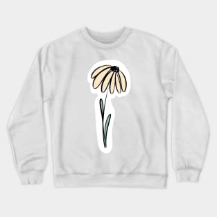 line art flower--cream Crewneck Sweatshirt